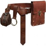Medieval Leather Belt Coin Waist Bag Renaissance Cosplay Halloween Costume Set