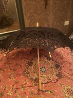 Stunning Handmade Lace Gothic Sun Protector Umbrella Great For Festivals