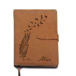 Personalised Notebook PU Leather Journal Diary Daily Planner Birthday Xmas Gift