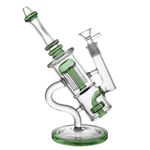 RORA 10" Water Pipe Special Bong Perc Bong Smoking Heavy Green Glass Bongs
