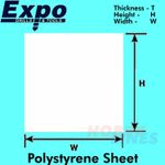STYRENE SHEET Range 0.25-2.00mm 228x330mm A4 polystyrene plastic ABS Expo Tools