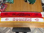Arsenal FC Vintage Retro Junior Gunners Scarf - Circa Early 90s x2