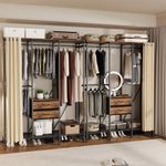 Heavy XXL Open Wardrobe Clothes Rail Storage Cupboard Dust-Proof Coat Rack Stand