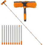 Window Cleaning Brush 4.25m, 2 IN 1 Window Long Handle Mop Cleaner with
