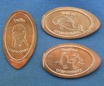 ELONGATED PRESSED PENNIES x3 OCEANGRAFIC Dolphin Beluga & Penguins