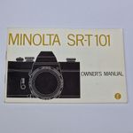 Minolta SR-T 101 Original Camera Instruction Owners Manual English Edition 1960s
