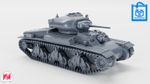 AC1 SENTINEL Tank (2pdr gun) Vehicle Model 3D Print Multiple Scales 1:35–1:16