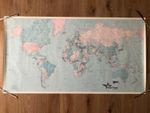 Used - World Map Poster - 134 X 72 Cm - For Collectors