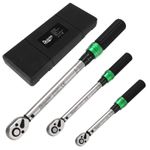 Torque Wrench Set 3 Piece 5-200Nm 1/4 3/8 1/2 Drive Calibrated Garage Tools UK