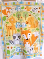 Sugar & Spice Forest Cot Panel Hand Stitched Wadding Needs Backing