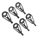 1.8-2.8mm Fishing Rod Tip Repair Kit, 8pcs Stainless Steel Ring Guide, Black