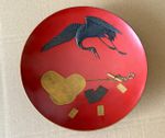 Antique Japanese Lacquer Bowl Meiji Period Signed Kyoryu Saku - Inro Okimono