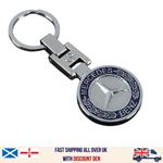 High Quality NEW Mercedes Double sided Durable Metal Key Ring Keychain Gifts UK