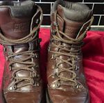 Wheatley Shoes Brown Leather Lace-Up Hiking Boots with Vibram Sole