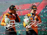 Lando Norris And Oscar Piastri Signed Autograph 6X4 PHOTO Pre Print