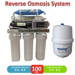 6 Stage Reverse Osmosis Pumped System  -100 or 200 GPD-Autoflush- LCD-TDS