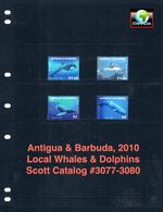 $10.00 Scott Value - 2010 ANTIGUA Whales & Dolphins Caribbean Sea CV MNH NH UMM