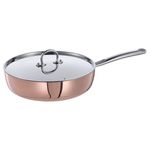 IKEA FINMAT sauté pan with lid, 25 cm, copper/stainless steel