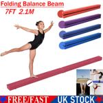 7FT Folding Balance Beam Gymnastics Bars Training Kids Child Home Gym Exercise