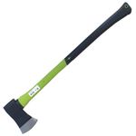Felling Wood Axe Chopping Splitting - Fibreglass Shaft - Rubber Grip Handle 4lb