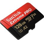 SanDisk Extreme Pro Micro SD Card & Adapter 128GB U3 A2 Drone Camera DashCam
