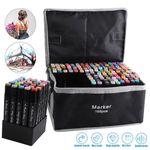 168 Double Ended Felt Tip Pens Dual Thick Thinner Adult Kids Colouring Therapy