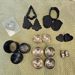 19pc Bath Bomb Press Set Christmas Tree Heart Round, Metal/Plastic Reusable
