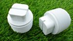 THREADED ABS 1.5" PLUG FOR SEALING / CAPPING OF POOL WALL FITTINGS X 2 - WHITE