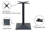 black premium cast iron table base dining restaurant cafe pub square