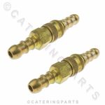 2 LP LPG PROPANE QUICK RELEASE SNAP FIT COUPLINGS CONNECTS 10mm 8mm GAS HOSE