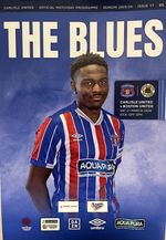 Carlisle United V Boston United Saturday 21st March 2026 Match Programme