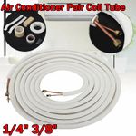 Insulated 1/4" 3/8" Air Conditioner Pipes Pair Coil Tube Split Line Pipe 3M UK