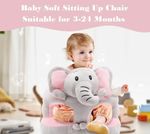 Elephant Learning to Sit & Cushion Plush Soft Sofa Back Chair Including Filling
