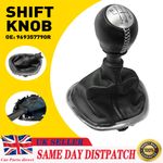 # Black Gear Knob Shift 6 + R with Gaiter for Renault Trafic III 2014 to 2019 US