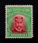 RHODESIA 1913-19 10s ADMIRAL DIE II, SG 241a, FRESH MINT, CAT. £400