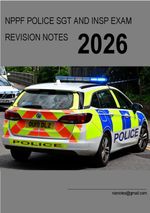 Police Sgt Insp Promotion NPPF Ospre Exam Revision Crammer Book Notes Pass 2026