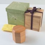 Japanese Tea Caddy Container utensils Tayama Kobo Akita cedar Octagonal jujube b