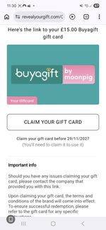 🎁6 x Buyagift Vouchers Various values