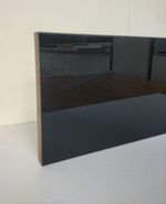 2x Black Gloss MDF Plinth Kickboard 2000x150x18mm Kitchen-4000mm Total