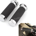 Motorcycle Handlebar Hand Grips Chrome 1" Hand Grips For Harley Sportster
