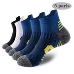 Mid Pairs Sport Cushion 100% Odor Colour Calf Socks Resistant 5 Cotton Work Mens
