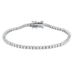 2.7ct Round Cut Lab‑Created Diamond Test Pass 18cm 14K Gold Tennis Bracelet