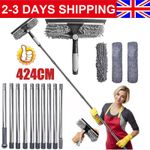 15FT Telescopic Extendable Window Cleaner Equipment Glass Cleaning Squeegee UK