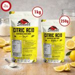 Shankh Citric Acid 1kg & 250g - Cleaning, Bath Bombs, Descaling, Removing Rust