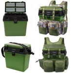 Fishing Seatbox & Rucksack Fly Sea Coarse Fishing Seat Back Pack Ruck Sack