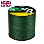 X8 Strand Braided Fishing Line 150M 300M 1000M Strong Cast Cord Sea Carp UK