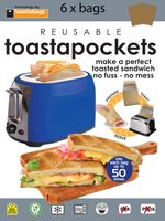 Toastapockets - 6 pack. Reuse 50 times each. From UK manufacturers of toastabags