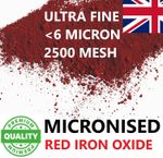 Red Iron Oxide Powder finest Micronised Grade Brick Colouring 200g-5kg FREE P&P