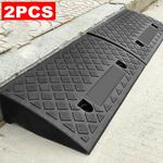 2X 50cm Kerb Ramp Rubber Threshold Ramp For Car Van Caravan Wheelchair Access UK