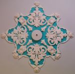 Ceiling rose/design, plaster, home décor, Victorian style.